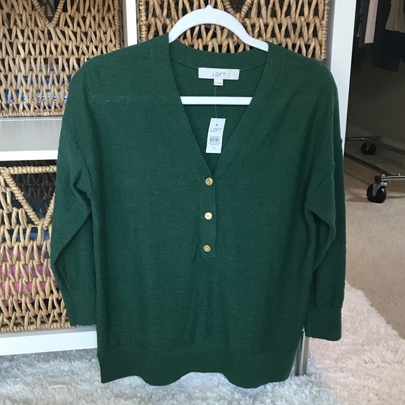NWT Loft Henley Sweater - Picture 1 of 5